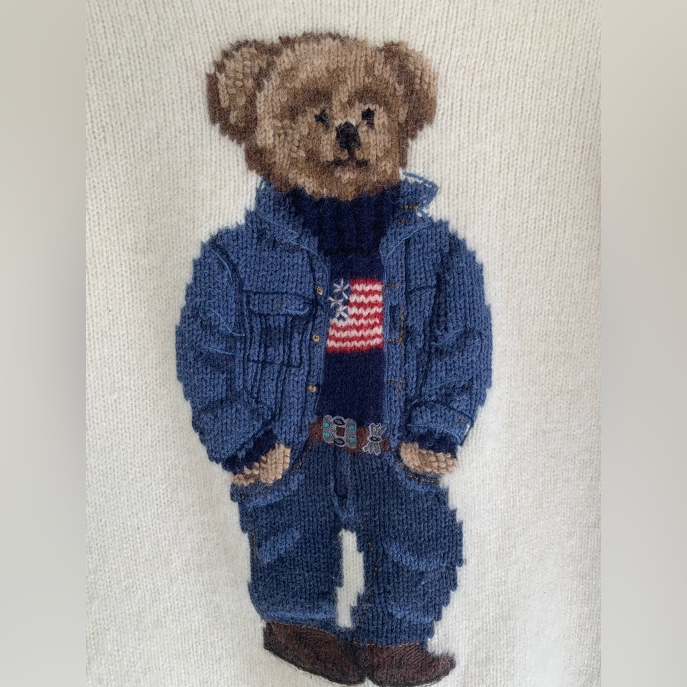 Polo Ralph Lauren - Women’s Natural Teddy Bear Intarsia Jumper - Picture 4 of 7